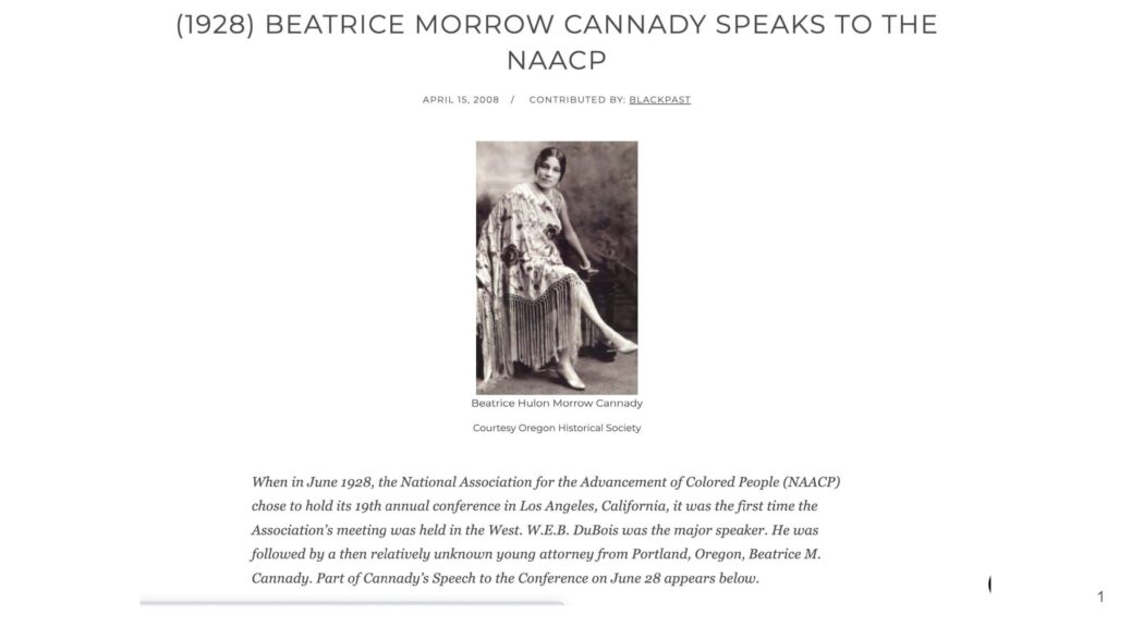 Beatrice Morrow Cannady-NAACP Civil Rights Leader 3